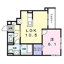 間取図画像 1LDK