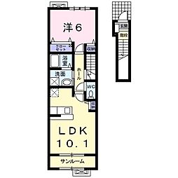 ウエストスクエア 1LDKの間取図画像