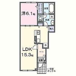 アンジェロIII 1LDKの間取図画像