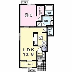 フェイバー 1LDKの間取図画像