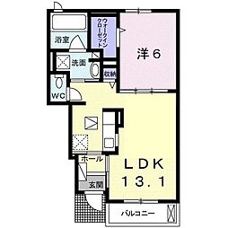 シエンノワール 1LDKの間取図画像