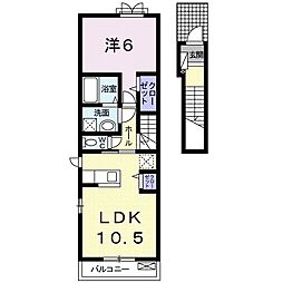 エアリーヒル1 1LDKの間取図画像