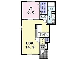 メゾンアムール 1LDKの間取図画像