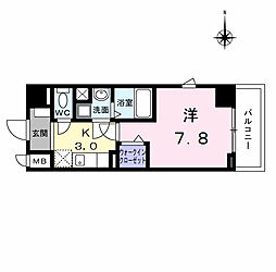 アーバンスクウェア丸の内 1Kの間取図画像