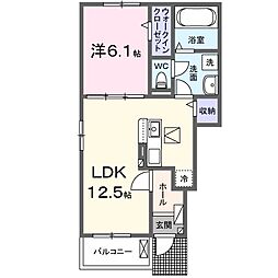 ヴァンクール5 1LDKの間取図画像