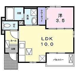 ベル 1LDKの間取図画像