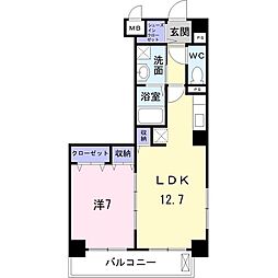 ラフィネ 1LDKの間取図画像