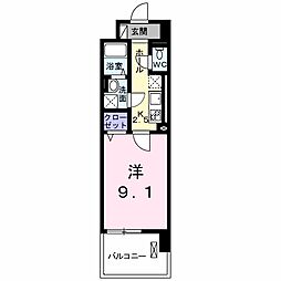 ボニート春日部 1Kの間取図画像