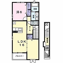 カーサセレノ 1LDKの間取図画像
