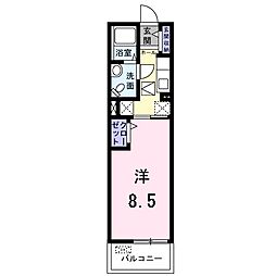 フュルネ 1Kの間取図画像