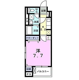 Le Lien(ルリアン) 絆 1Kの間取図画像