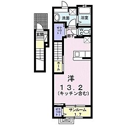 サンテェラス ワンルームの間取図画像