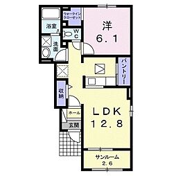 ポラリスB 1LDKの間取図画像
