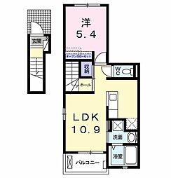 フォルトゥーナ馬橋 1LDKの間取図画像