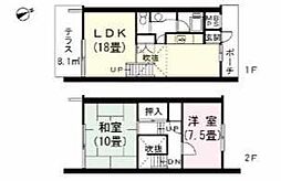 ハイラーク西軽井沢 1階2LDKの間取り