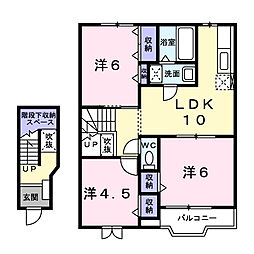 ブルースカイ国分 3LDKの間取図画像