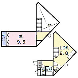 ツインパレスさくら台Ｓｏｕｔｈ 4階1LDKの間取り