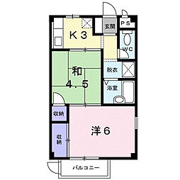 T・Mハイツ 2Kの間取図画像