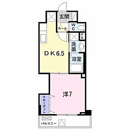 ボヌールトーキ笹塚 1DKの間取図画像