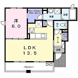 ジョアニーナ 1階1LDKの間取り