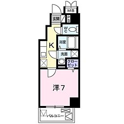 エトワール衣掛 1Kの間取図画像