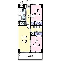 SakuraGrace 2LDKの間取図画像