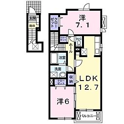 アメニティ1 2LDKの間取図画像