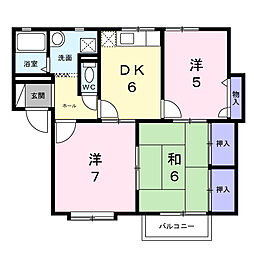 グレイスコート1 3DKの間取図画像