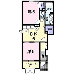 間取図画像 2DK