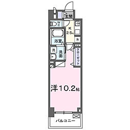 グランピア甚 1Kの間取図画像
