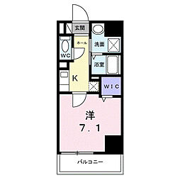 シャラ サーブール 1Kの間取図画像
