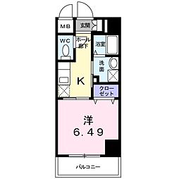 キアーラ 1Kの間取図画像