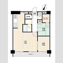 桜ケ岡ハイツ 2階2LDKの間取り