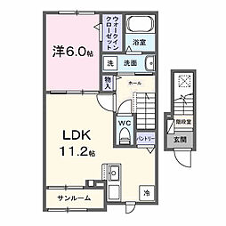 サンヴェルデ 1LDKの間取図画像