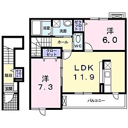 間取図画像 2LDK