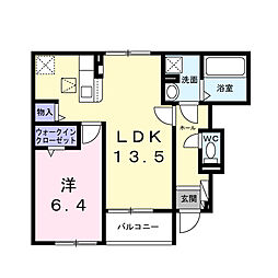 サンライズ・ＭＩＴＯ　Ｂ 1階1LDKの間取り