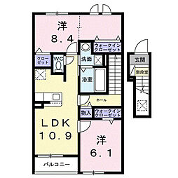 サンレジデンス 2LDKの間取図画像