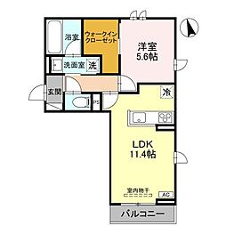 Pearl　Court（パールコート） 3階1LDKの間取り