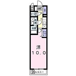 アルトプェンテ 2階1Kの間取り