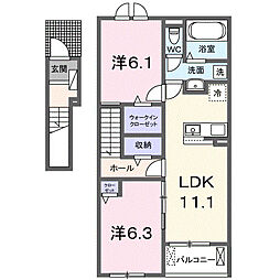 間取図画像 2LDK