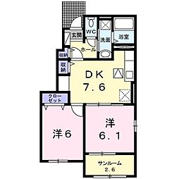 間取図画像 2DK