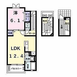サンリットガーデン四郷 1LDKの間取図画像