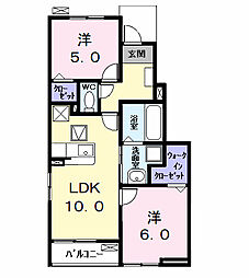 フェリーチェ 2LDKの間取図画像