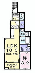 間取図画像 1LDK