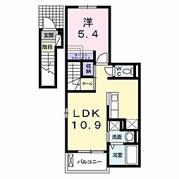 イブコート 1LDKの間取図画像