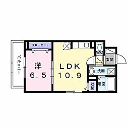 千石東町アパート（028123201） 301 3階1LDKの間取り