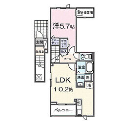 ヒカルサ西大宮 1LDKの間取図画像