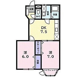 間取図画像 2DK