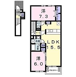 間取図画像 2LDK