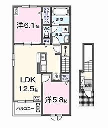 エス ウィステリア I 2LDKの間取図画像